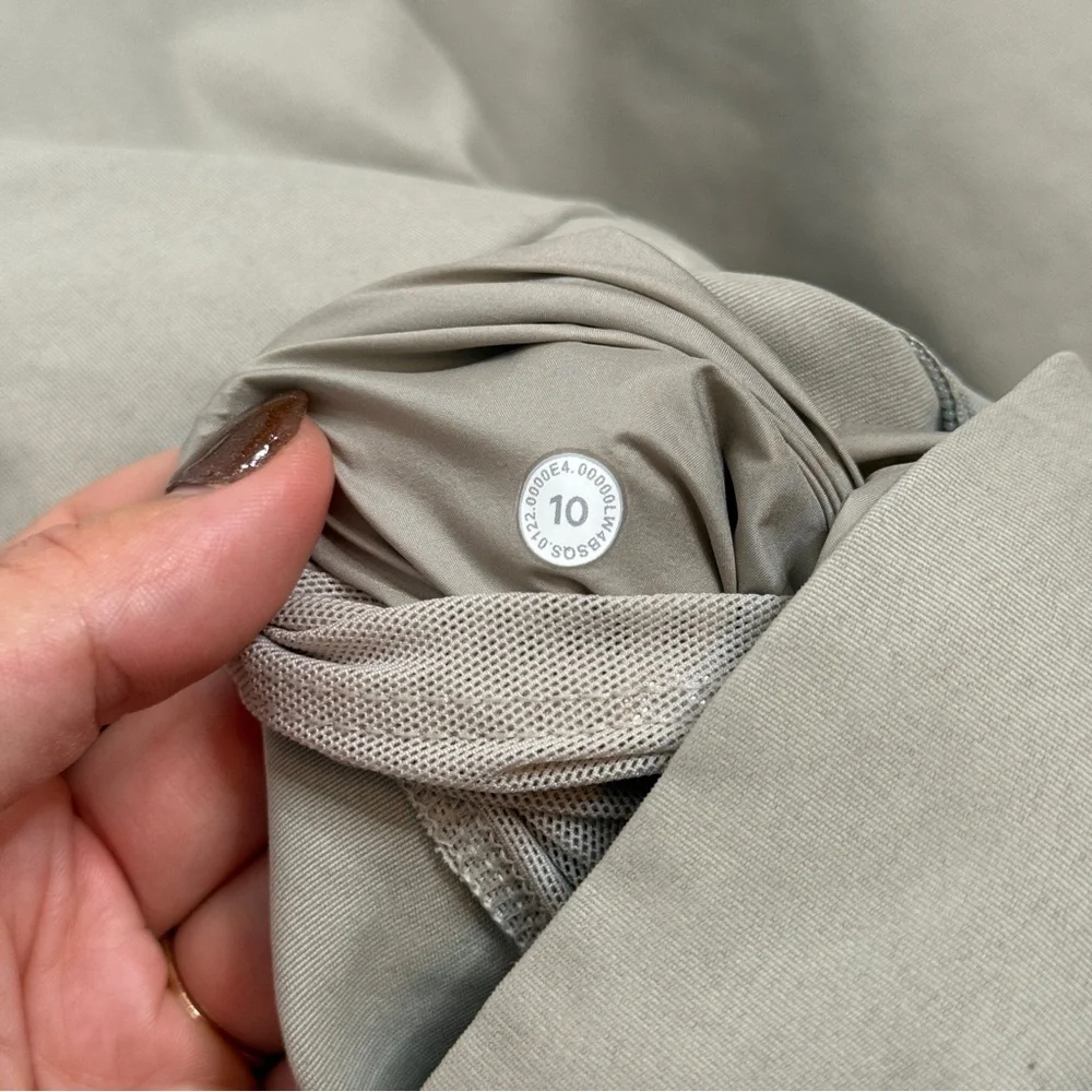 Lululemon Non Stop Bomber Jacket Raw Linen Reversible Quilted Nylon Size 10